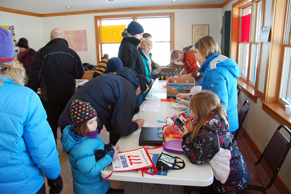 Registration and trail information is taken care of at the Chalet at the Maasto Hiihto Trail Head, adjacent to the Ball Fields at the Hancock Driving Park and Fairgrounds.