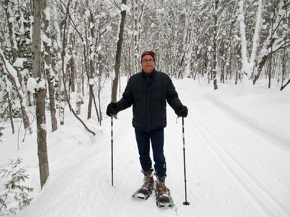 City Manager Glenn Anderson out on the Swedetown Creek Trail, which is a groomed trail by the Keweenaw Nordic Ski Club (see link above).