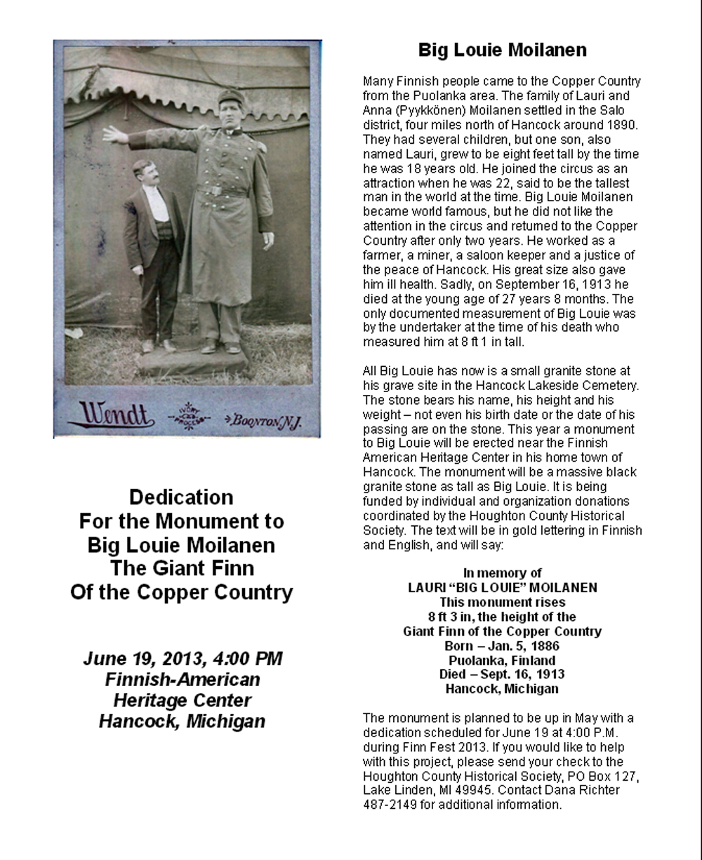 These first two images are of the publication announcing the effort to secure funding for the construction and placement of the monument.