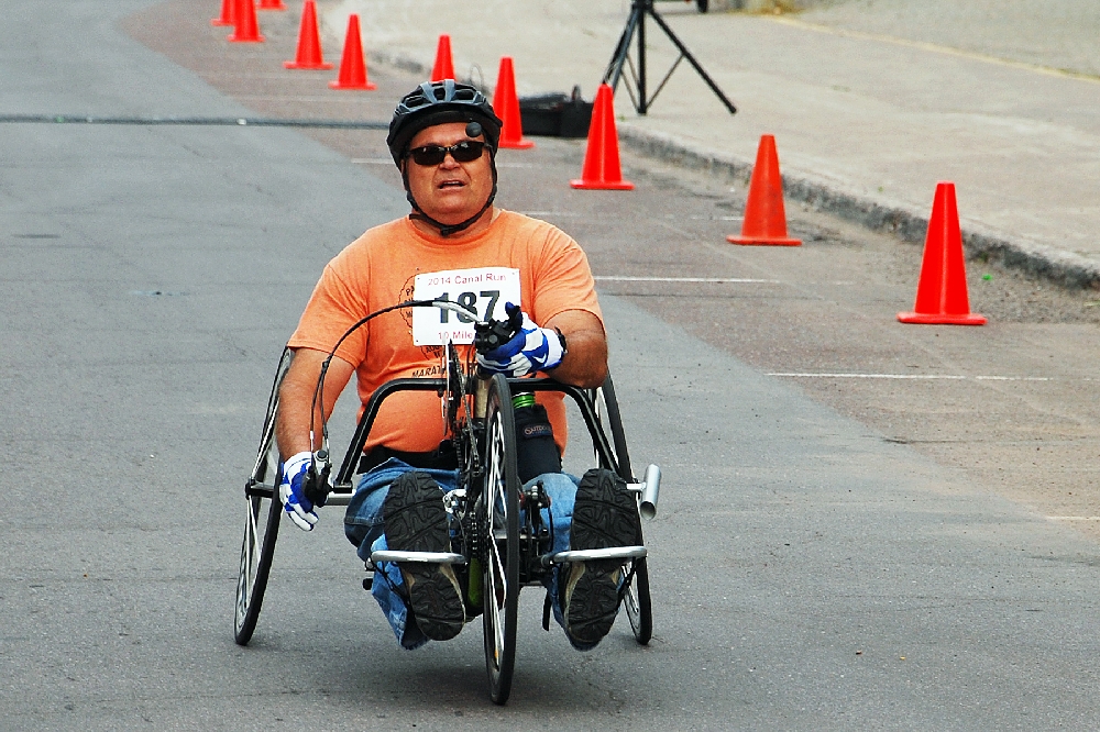 After taking a year off, long time participant Dean Juntunen, of Mass City, MI, came in with a time of 48:01.9 .