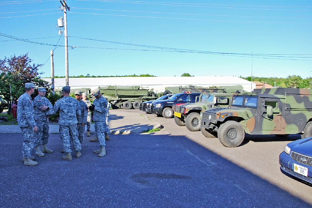 The Unit headquarter at the Hancock Driving Park, utilizing the MultiPurpose Arena for support operations. They arrived in town on Thursday afternoon.