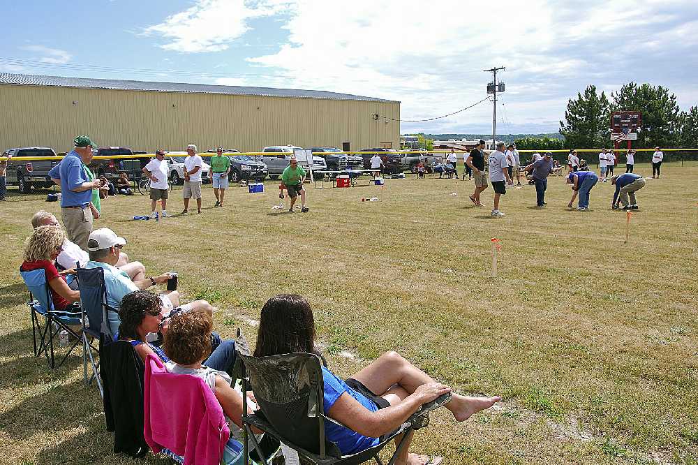 Something not often seen in the area, a Bocce Balll Tournament.