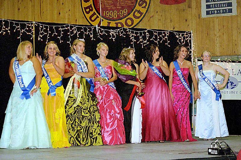 The big evening event for the indoor Arena was the Miss Houghton County Queen Pageant.Named Miss Congeniality is Nicole LeClaire; Second Runner Up is Jenny Isaacson; First Runner Up is Lori Petrelius. Named 2008 Miss Houghton County Queen is Amber Harris, (second from right), who reacts as her name is called.
