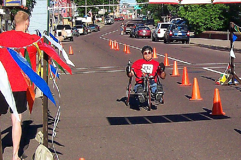 The wheelchair division was won by Dean Juntunen (Mass City). All 10 K races started at McLain State Park on M203.