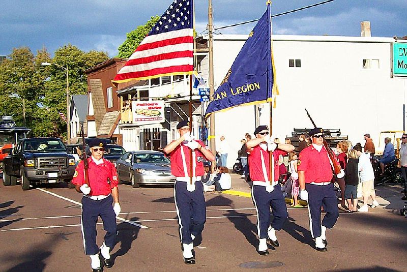 Alfred Erickson Post 186, Hancock American Legion Color Guard.