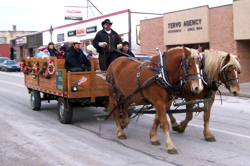 A horse and sleigh ride give residents and visitors a chance to see the City, and get a ride to see Santa at City Hall.